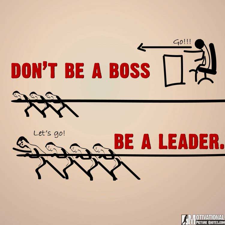 motivational boss vs leader poster posters