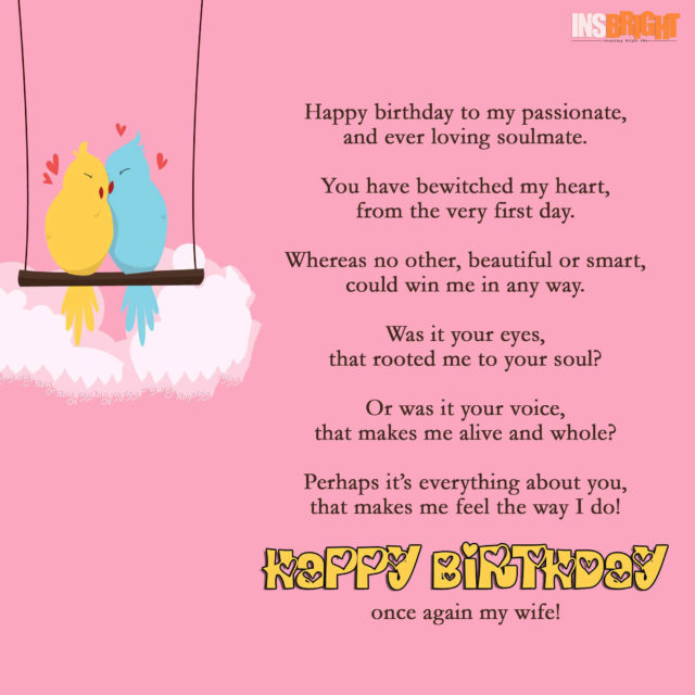 10+ Romantic Happy Birthday Poems For Wife With Love From Husband ...