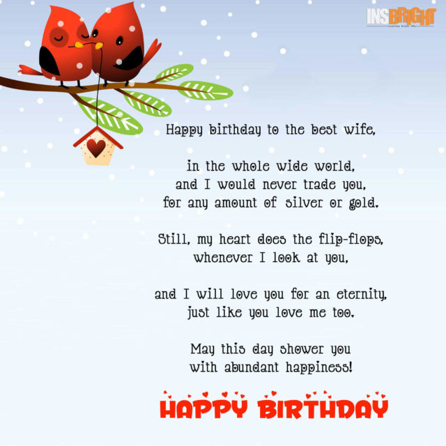 10+ Romantic Happy Birthday Poems For Wife With Love From Husband ...