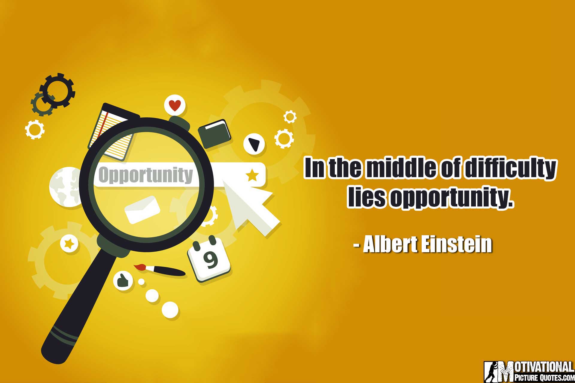 Albert Einstein motivating Opportunity Quotes “